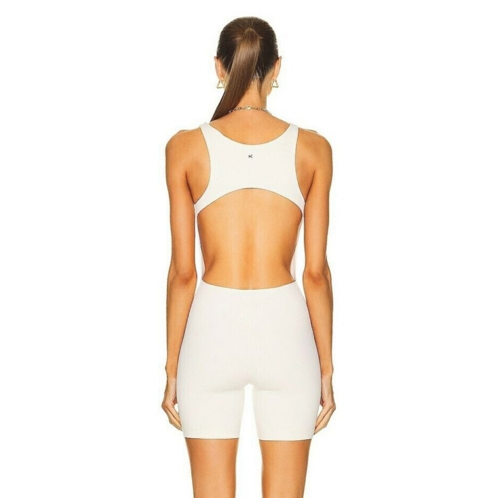 Koral Test Blackout Short Jumpsuit Macadamia Size Medium NWOT